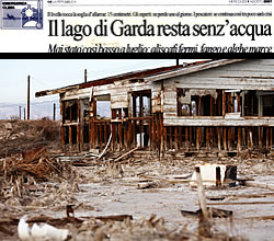 Garda Lake without water - La Repubblica 2007
